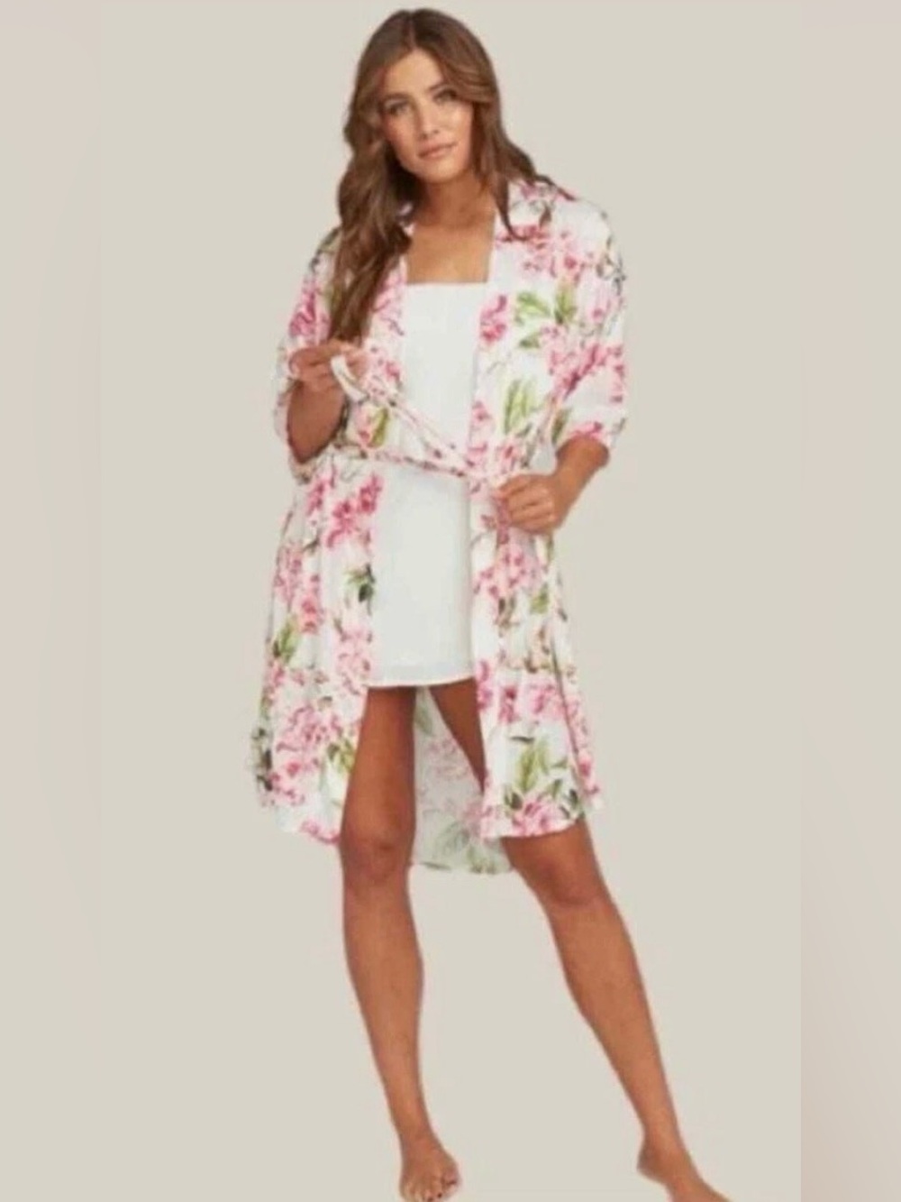 Show Me Your MuMu Floral Pink Women's Lightweight Robe